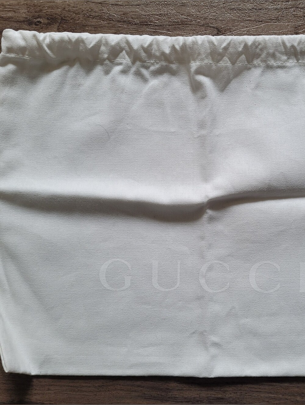 Gucci White Dust Bag - Logo Drawstring Pouch